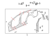 Cadillac Fuel Door Hinge Diagram - 25731075