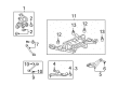 2008 Cadillac CTS Control Arm Bracket Diagram - 19257549
