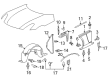 Saturn Fender Splash Shield Diagram - 25831932