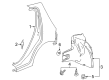 Chevy Spark EV Fender Splash Shield Diagram - 95025198