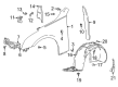 Cadillac Fender Splash Shield Diagram - 84957743