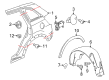Saturn Vue Fender Splash Shield Diagram - 22890044