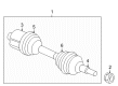 GMC Axle Shaft Diagram - 84212542