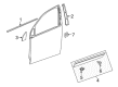Saturn Door Moldings Diagram - 96848780