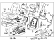 2016 Cadillac Escalade ESV Seat Cushion Pad Diagram - 23274943