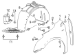 Cadillac XTS Fender Splash Shield Diagram - 84470037