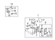 Saturn Center Console Diagram - 25956001