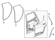 GMC Acadia Weather Strip Diagram - 84102021