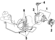 Oldsmobile Intrigue Power Steering Hose Diagram - 26068320