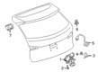 Cadillac Tailgate Lock Diagram - 13552742