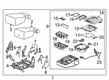GMC Center Console Latch Diagram - 23438042