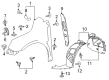 2012 Buick LaCrosse Fender Splash Shield Diagram - 20907204