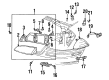 Buick Lucerne Headlight Bulb Diagram - 19257054