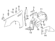 Cadillac Fender Splash Shield Diagram - 25898938