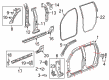 2017 GMC Canyon Weather Strip Diagram - 23412190