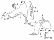 2019 Chevy Blazer Fender Splash Shield Diagram - 84730494