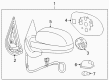 Cadillac Escalade Side View Mirrors Diagram - 20843216
