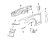 Chevy Corvette Fender Splash Shield Diagram - 15252926