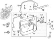 Cadillac Window Crank Handles Diagram - 20980650