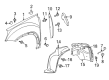 Saturn Fender Splash Shield Diagram - 25849011
