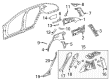 Cadillac CT6 Fender Splash Shield Diagram - 23411222