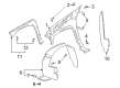Pontiac Aztek Fender Splash Shield Diagram - 10412851