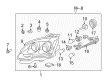 GMC Acadia Headlight Diagram - 25796710