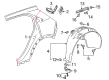 Cadillac XT4 Fender Splash Shield Diagram - 42842002
