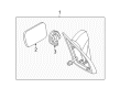 2004 Buick Rendezvous Side View Mirrors Diagram - 88891860