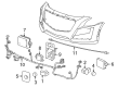 Cadillac Parking Assist Distance Sensor Diagram - 84983781
