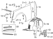 Chevy Fender Splash Shield Diagram - 84922609