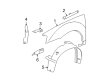 Pontiac Grand Prix Fender Splash Shield Diagram - 21998882