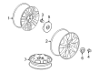 Cadillac SRX Wheel Cover Diagram - 9599024