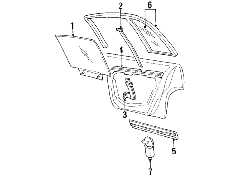 GM 12371646 Window Frame, Passenger Side 12371646 GM Window Frame, Passenger Side