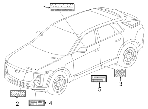 85601855 GM Label, Vehicle Systems - Cautionary Communications