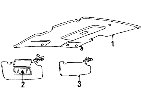 GM 22578611 Headliner, Gray 22578611 GM Headliner, Gray