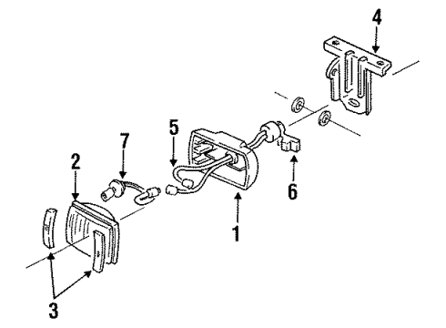 GM 16510233 Fog Lamp Assembly, Front 16510233 GM Fog Lamp Assembly, Front