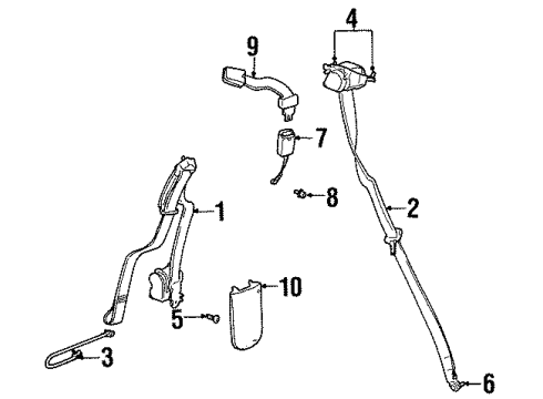 21301666 GM Buckle End, Beige, Passenger Side