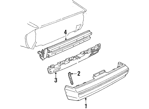 GM 14047924 Nameplate, Rear 14047924 GM Nameplate, Rear