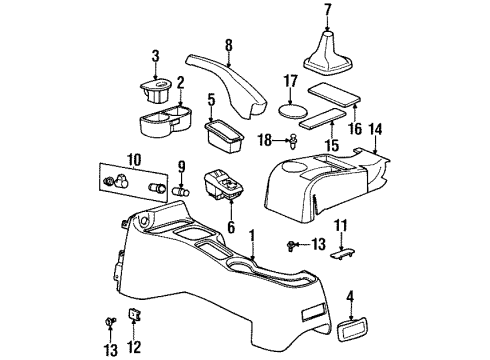 21055522 GM Rear Console