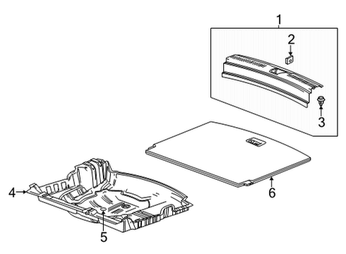 GM 42789246 Trim Assembly-Rear Compartment Floor Panel *Jet Black 42789246 GM Trim Assembly-Rear Compartment Floor Panel *Jet Black
