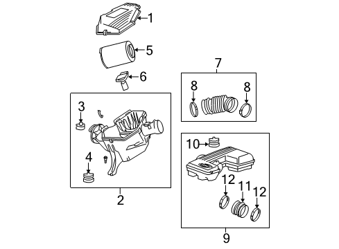 GM 25823127 Air Cleaner Assembly 25823127 GM Air Cleaner Assembly