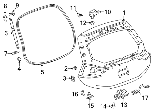 GM 42770045 Handle, Rear Center 42770045 GM Handle, Rear Center
