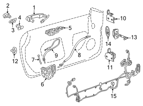 GM 13546482 Lock Actuator, Front 13546482 GM Lock Actuator, Front
