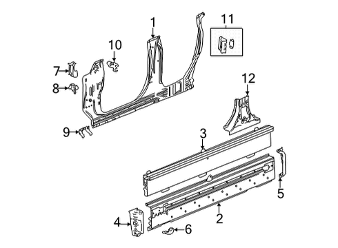 GM 86803556 Reinforcement, Door Sill And Rocker, Inner 86803556 GM Reinforcement, Door Sill And Rocker, Inner