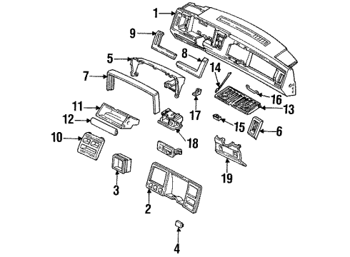 GM 15680711 Air Vent Trim 15680711 GM Air Vent Trim