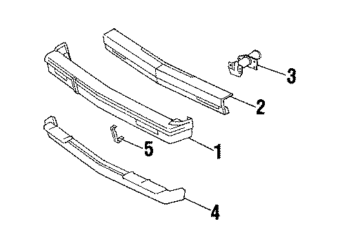 GM 22051067 Energy Absorber, Front Driver Side 22051067 GM Energy Absorber, Front Driver Side
