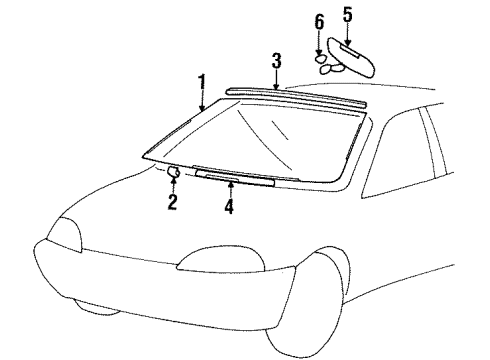 GM 96061091 Windshield Stopper 96061091 GM Windshield Stopper