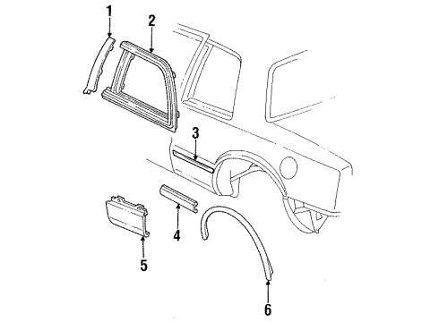 20648260 GM Quarter Glass, Passenger Side