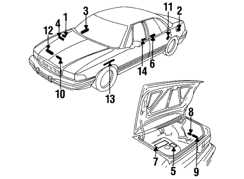 GM 22531303 Info Label 22531303 GM Info Label